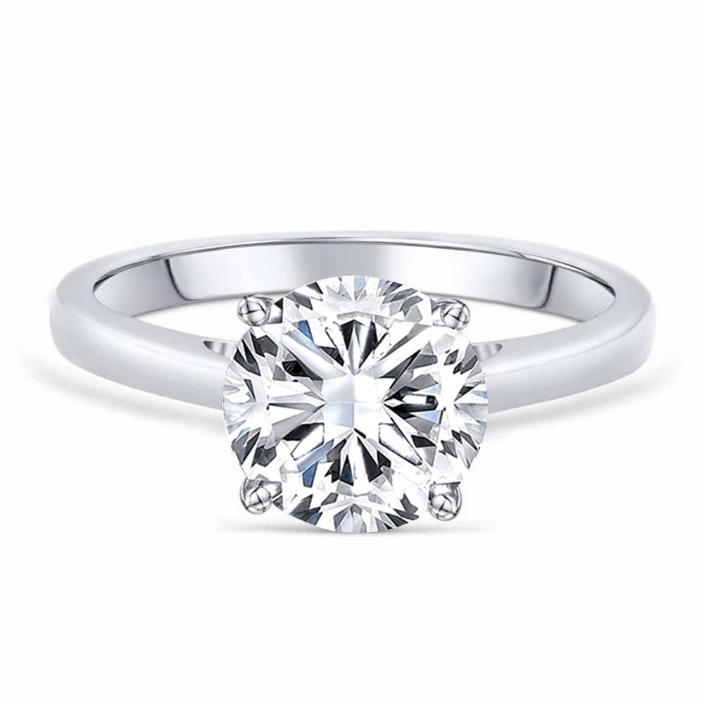 Classic Solitaire Engagement Rings for Women 1 Carat Moissanite 925 Sterling Silver Wedding Rings with Engraving
| 1 Ca